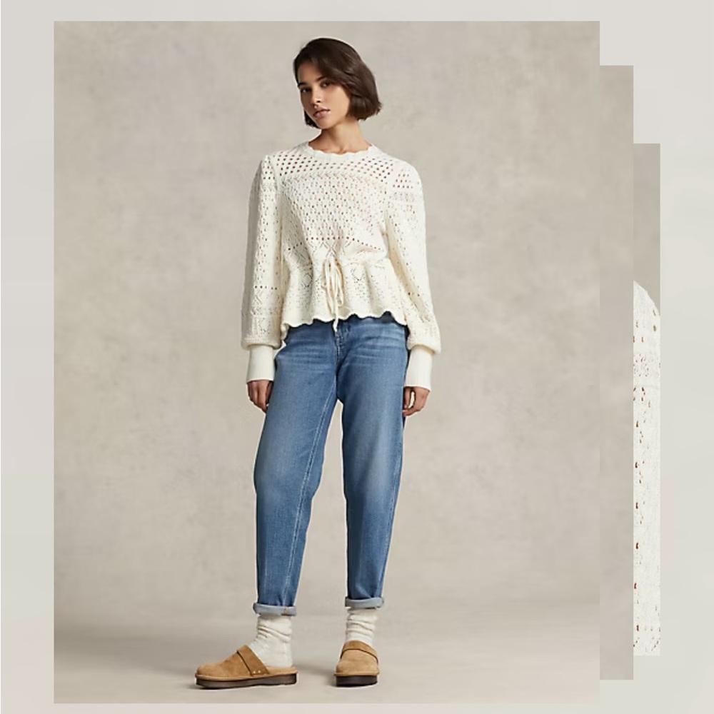 Polo Ralph Lauren Pointelle-Knit Merino Sweater - Picture 4 of 14